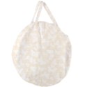 Champagne and White Butterflies Batik Giant Round Zipper Tote View1