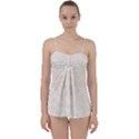 Champagne and White Butterflies Batik Babydoll Tankini Set View1