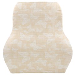 Champagne And White Butterflies Batik Car Seat Back Cushion  by SpinnyChairDesigns