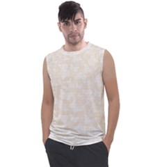 Champagne And White Butterflies Batik Men s Regular Tank Top by SpinnyChairDesigns