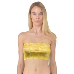 Saffron Yellow Butterflies Batik Bandeau Top by SpinnyChairDesigns