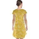 Saffron Yellow Butterflies Batik Cap Sleeve Nightdress View2