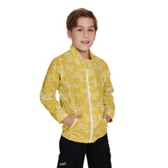 Saffron Yellow Butterflies Batik Kids  Windbreaker by SpinnyChairDesigns