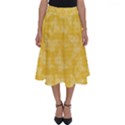 Saffron Yellow Butterflies Batik Perfect Length Midi Skirt View1