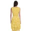 Saffron Yellow Butterflies Batik Sleeveless Chiffon Dress   View2