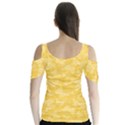 Saffron Yellow Butterflies Batik Butterfly Sleeve Cutout Tee  View2