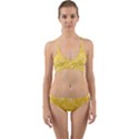 Saffron Yellow Butterflies Batik Wrap Around Bikini Set View1