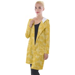 Saffron Yellow Butterflies Batik Hooded Pocket Cardigan by SpinnyChairDesigns