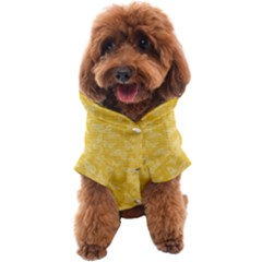 Saffron Yellow Butterflies Batik Dog Coat by SpinnyChairDesigns