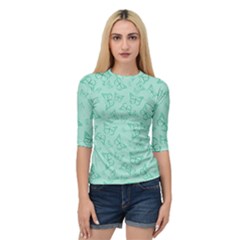 Biscay Green Monarch Butterflies Quarter Sleeve Raglan Tee