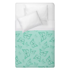 Biscay Green Monarch Butterflies Duvet Cover (single Size) by SpinnyChairDesigns