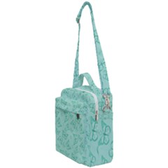 Biscay Green Monarch Butterflies Crossbody Day Bag by SpinnyChairDesigns