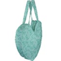 Biscay Green Monarch Butterflies Giant Heart Shaped Tote View4