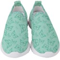 Biscay Green Monarch Butterflies Kids  Slip On Sneakers View1