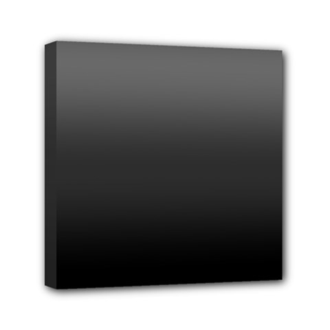 Black Gradient Ombre Color Mini Canvas 6  X 6  (stretched) by SpinnyChairDesigns