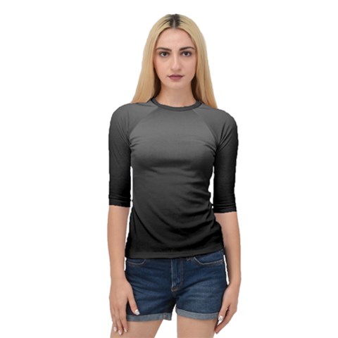 Black Gradient Ombre Color Quarter Sleeve Raglan Tee by SpinnyChairDesigns