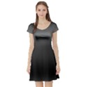 Black Gradient Ombre Color Short Sleeve Skater Dress View1