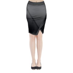 Black Gradient Ombre Color Midi Wrap Pencil Skirt by SpinnyChairDesigns