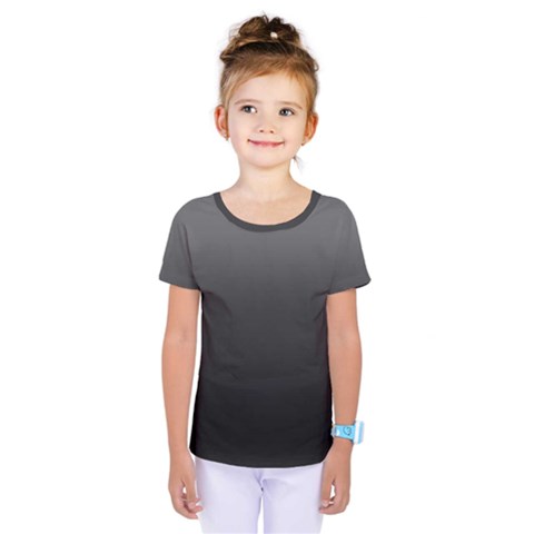 Black Gradient Ombre Color Kids  One Piece Tee by SpinnyChairDesigns