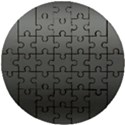 Black Gradient Ombre Color Wooden Puzzle Round View1