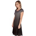 Black Gradient Ombre Color Classic Short Sleeve Dress View2