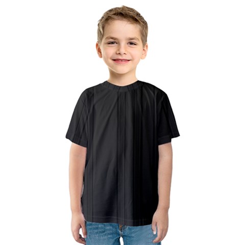 Pitch Black Color Stripes Kids  Sport Mesh Tee by SpinnyChairDesigns