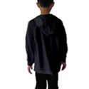 Pitch Black Color Stripes Kids  Hooded Windbreaker View2