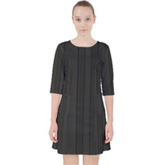 Pitch Black Color Stripes Pocket Dress by SpinnyChairDesigns