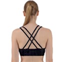 Pitch Black Color Stripes Back Weave Sports Bra View2