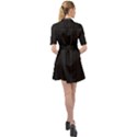 Pitch Black Color Stripes Belted Shirt Dress View2