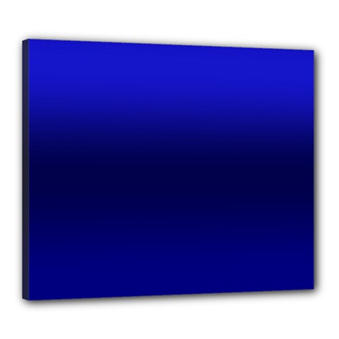 Cobalt Blue Gradient Ombre Color Canvas 24  X 20  (stretched) by SpinnyChairDesigns