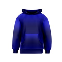 Cobalt Blue Gradient Ombre Color Kids  Pullover Hoodie by SpinnyChairDesigns