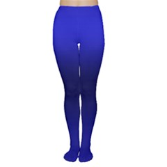 Cobalt Blue Gradient Ombre Color Tights by SpinnyChairDesigns