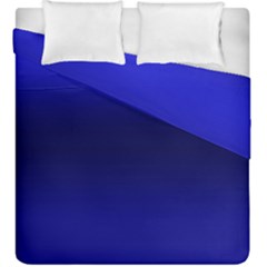 Cobalt Blue Gradient Ombre Color Duvet Cover Double Side (king Size) by SpinnyChairDesigns