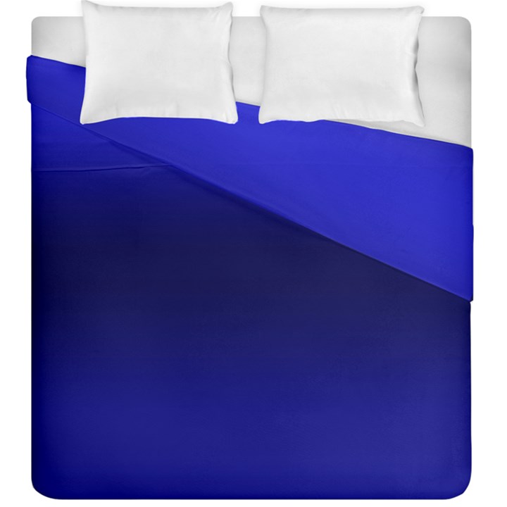 Cobalt Blue Gradient Ombre Color Duvet Cover Double Side (King Size)