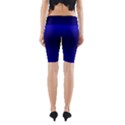 Cobalt Blue Gradient Ombre Color Yoga Cropped Leggings View2