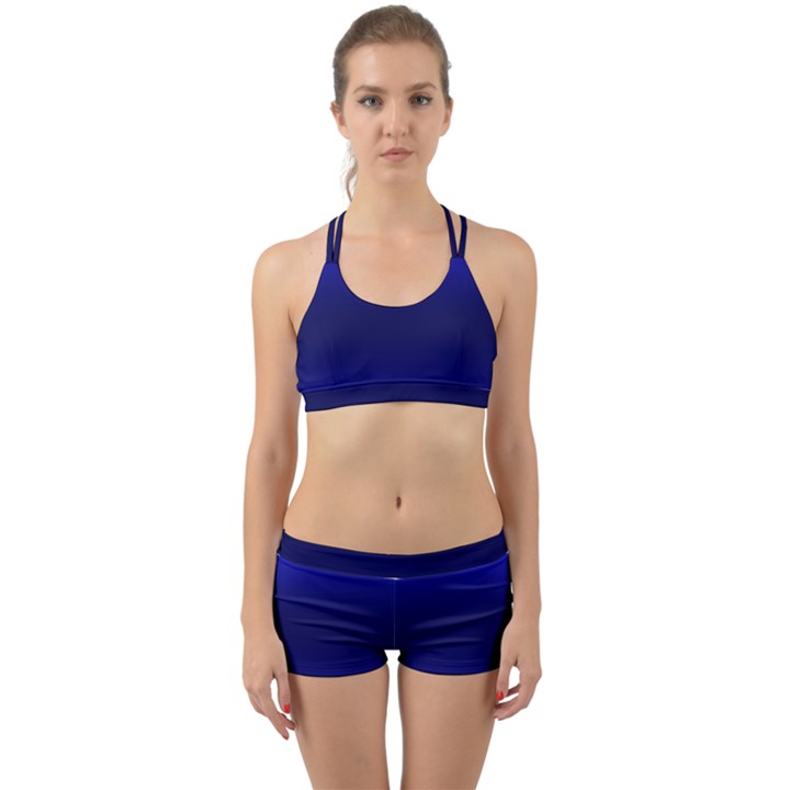 Cobalt Blue Gradient Ombre Color Back Web Gym Set