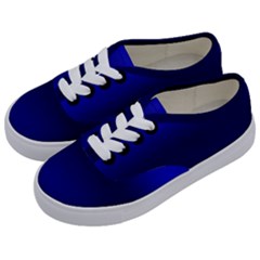 Cobalt Blue Gradient Ombre Color Kids  Classic Low Top Sneakers by SpinnyChairDesigns