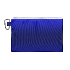 Cobalt Blue Gradient Ombre Color Canvas Cosmetic Bag (large) by SpinnyChairDesigns