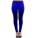 Cobalt Blue Gradient Ombre Color Lightweight Velour Leggings View1