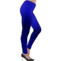 Cobalt Blue Gradient Ombre Color Lightweight Velour Leggings View4