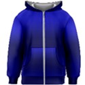 Cobalt Blue Gradient Ombre Color Kids  Zipper Hoodie Without Drawstring View1