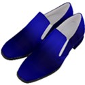 Cobalt Blue Gradient Ombre Color Women Slip On Heel Loafers View2