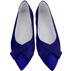 Cobalt Blue Gradient Ombre Color Women s Bow Heels by SpinnyChairDesigns