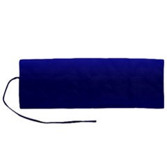 Cobalt Blue Gradient Ombre Color Roll Up Canvas Pencil Holder (m) by SpinnyChairDesigns