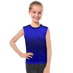 Cobalt Blue Gradient Ombre Color Kids  Mesh Tank Top by SpinnyChairDesigns