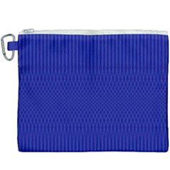 Cobalt Blue Color Stripes Canvas Cosmetic Bag (xxxl) by SpinnyChairDesigns