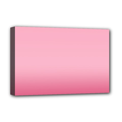 Blush Pink Color Gradient Ombre Deluxe Canvas 18  X 12  (stretched) by SpinnyChairDesigns