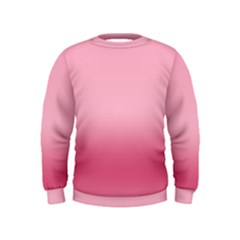 Blush Pink Color Gradient Ombre Kids  Sweatshirt by SpinnyChairDesigns