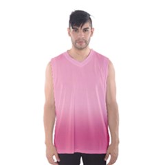 Blush Pink Color Gradient Ombre Men s Basketball Tank Top by SpinnyChairDesigns